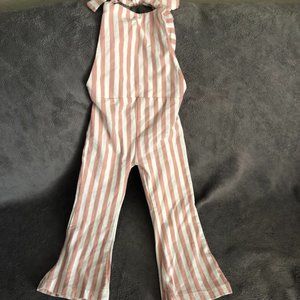 Romper Pink White Stripe European Size 90